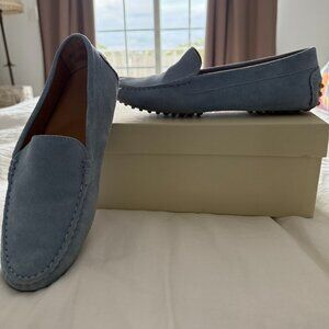M. Gemi Light Blue Suede Driving Mocs